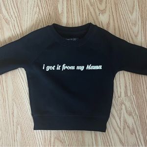 Brunette The Label toddler sweatshirt - 12-18m NWOT